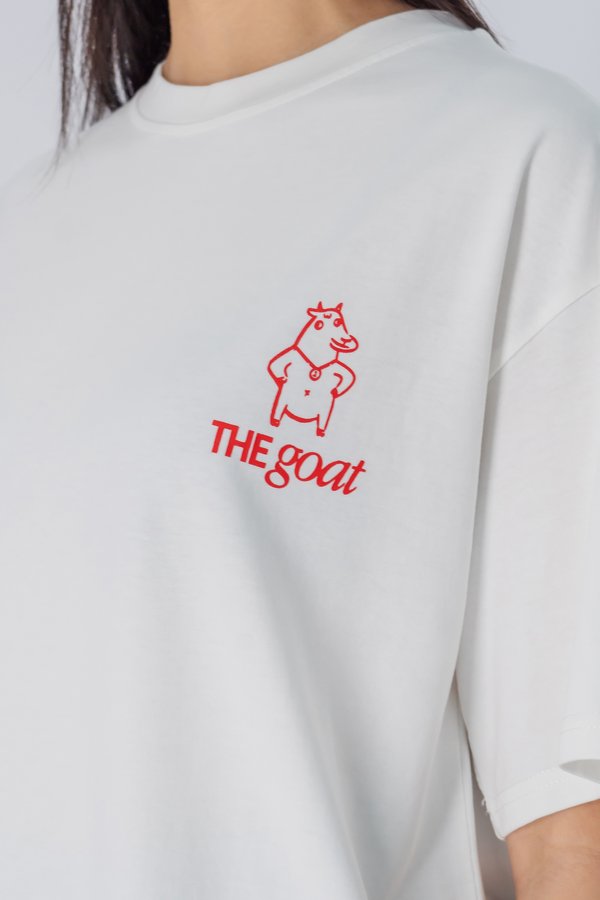 The Goat Tee in White