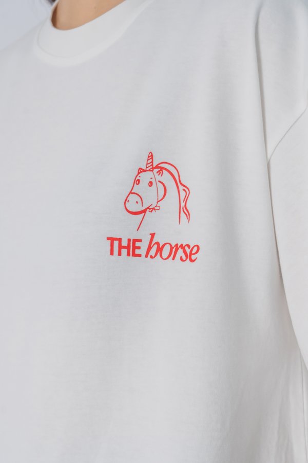 The Horse Tee in White