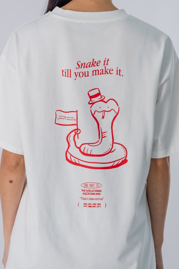 The Snake Tee in White