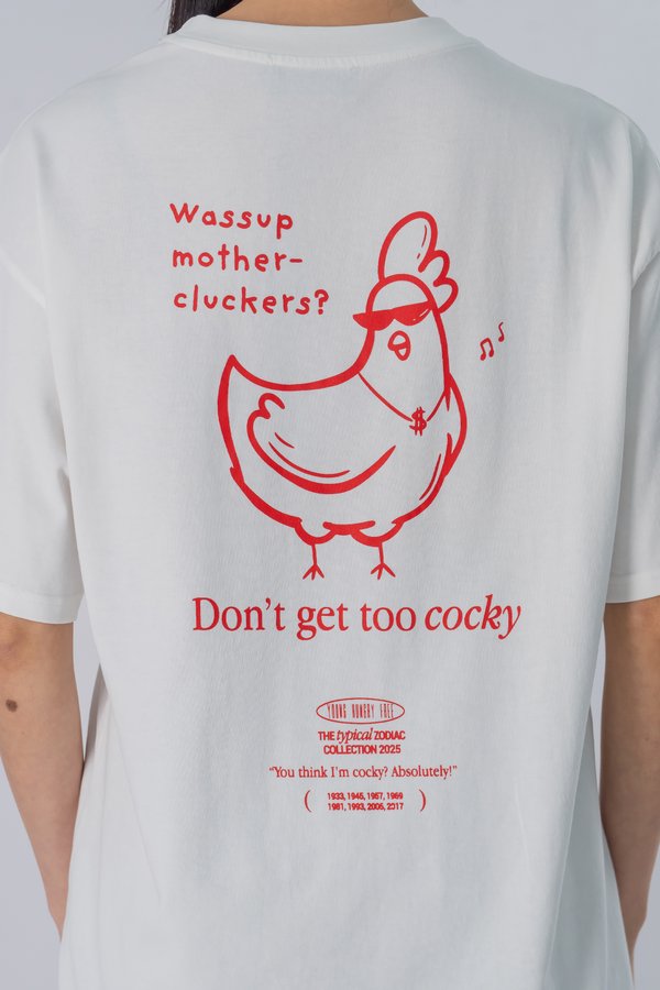 The Rooster Tee in White