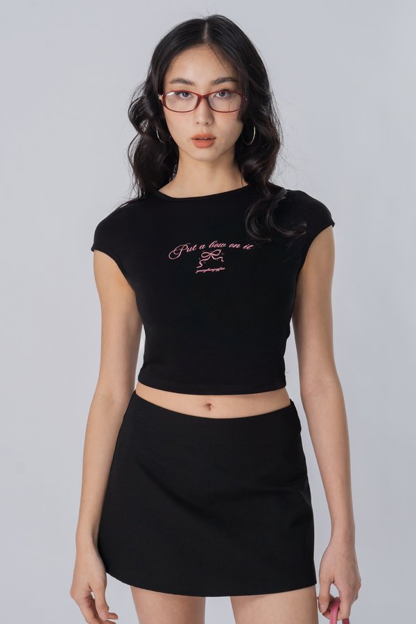 Put A Bow Tee in Black