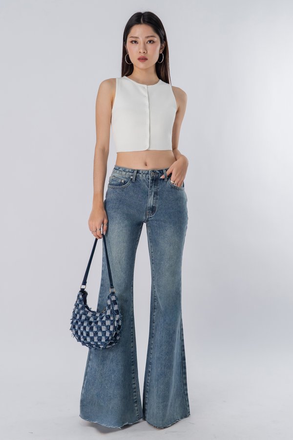 Bell Bottom Flare Jeans in Light Wash