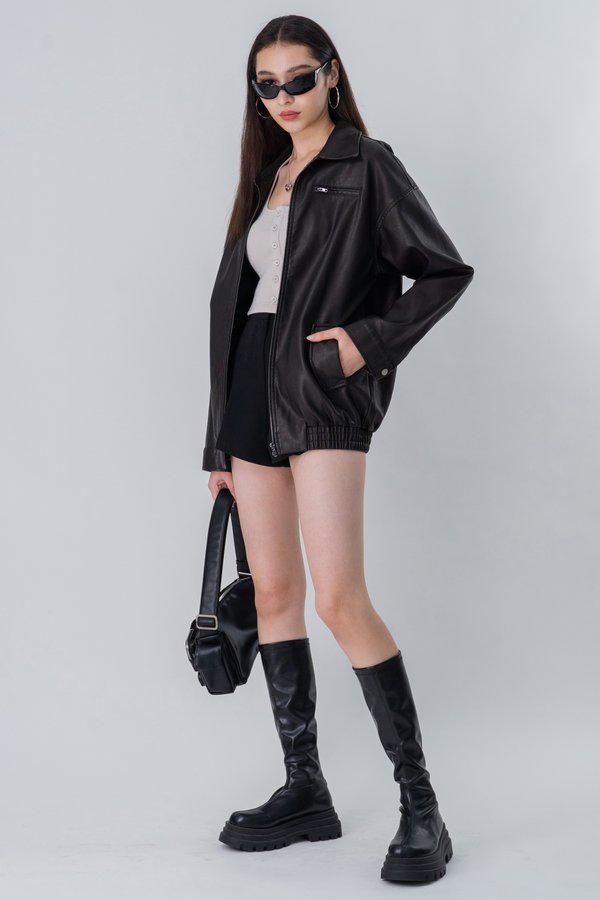 Bond Leather Jacket in Black