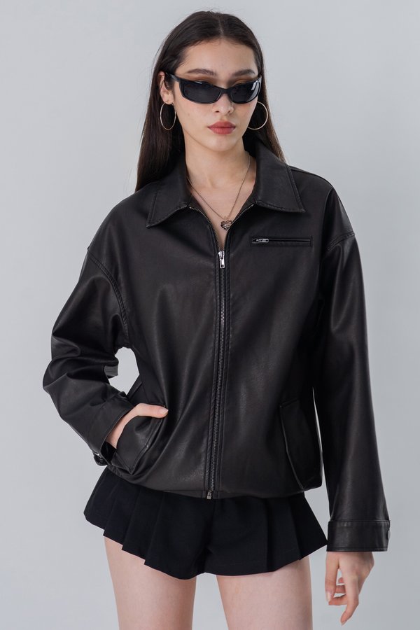 Bond Leather Jacket in Black