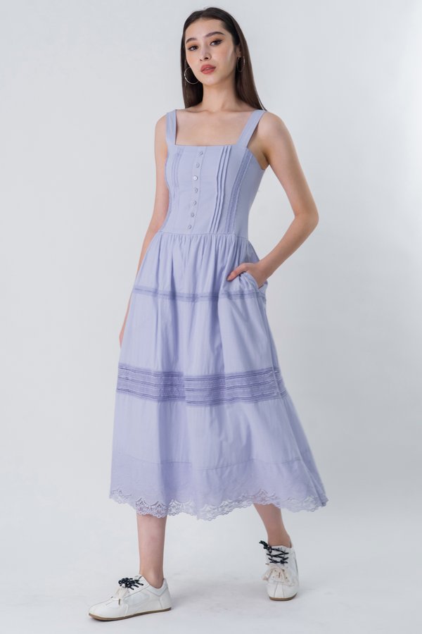 Allure Panel Midaxi Dress in Blush Lavender