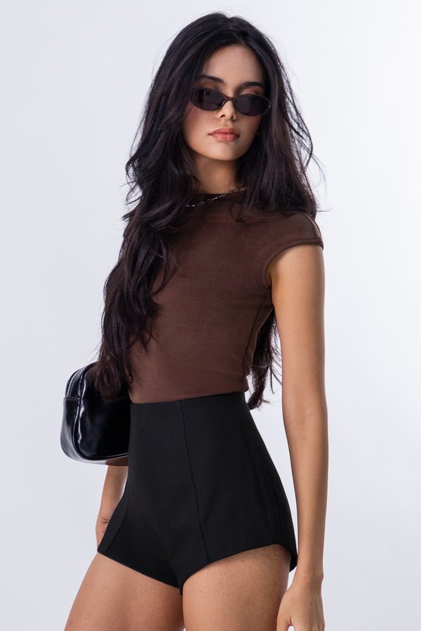 Affirm Hem Shorts in Onyx Black