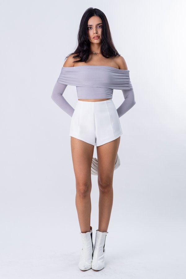 Affirm Hem Shorts in White