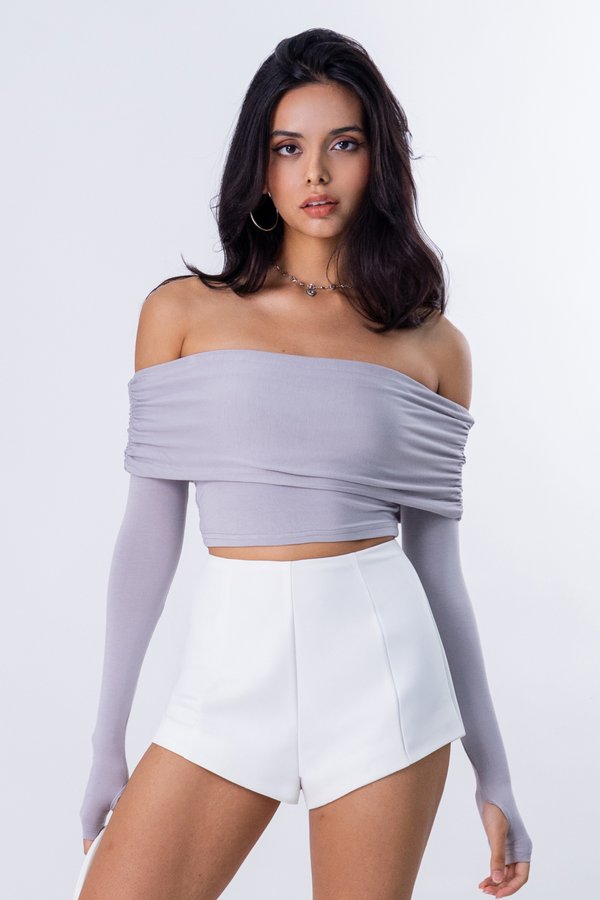 Affirm Hem Shorts in White