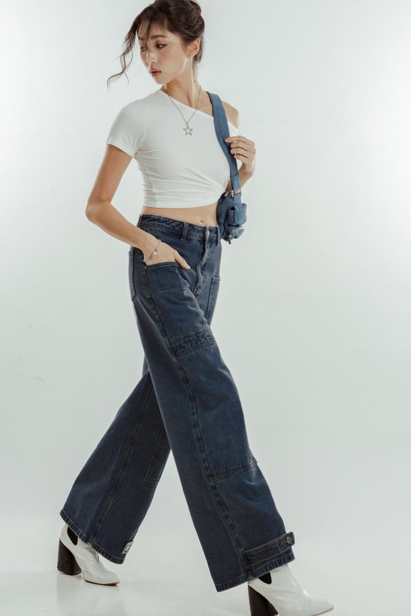 Endless Cargo Jeans in Vintage Wash