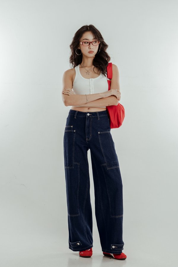 Endless Cargo Jeans in Indigo