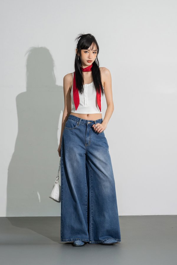 PETITE | Mega Baggy Jeans in Medium Wash