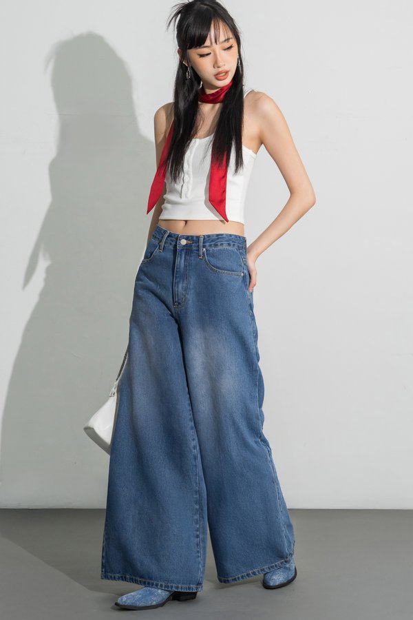 PETITE | Mega Baggy Jeans in Medium Wash