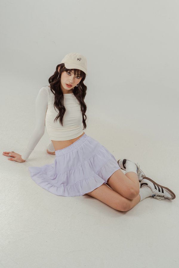 Levels Tiered Skirt in Sky Lilac