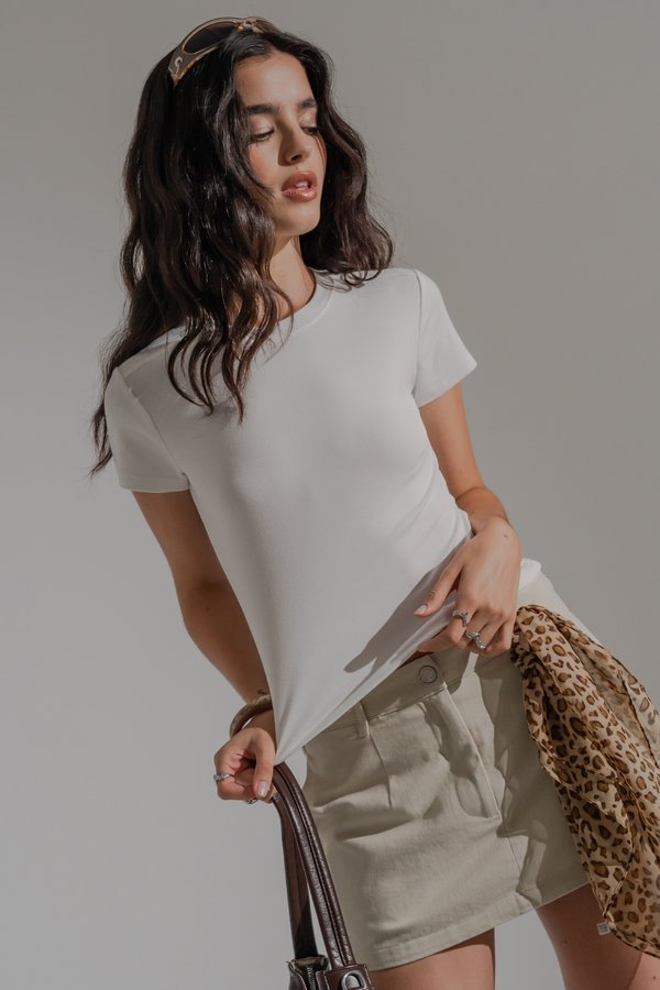 Only Basic Tee Top in White