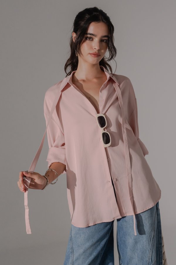 Rein Multiway Button Shirt in Shadow Pink