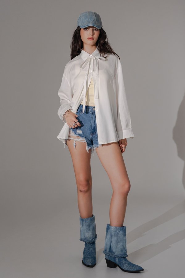 Rein Multiway Button Shirt in White