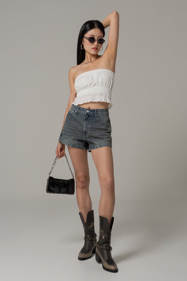 Mom Denim Shorts in Vintage Wash