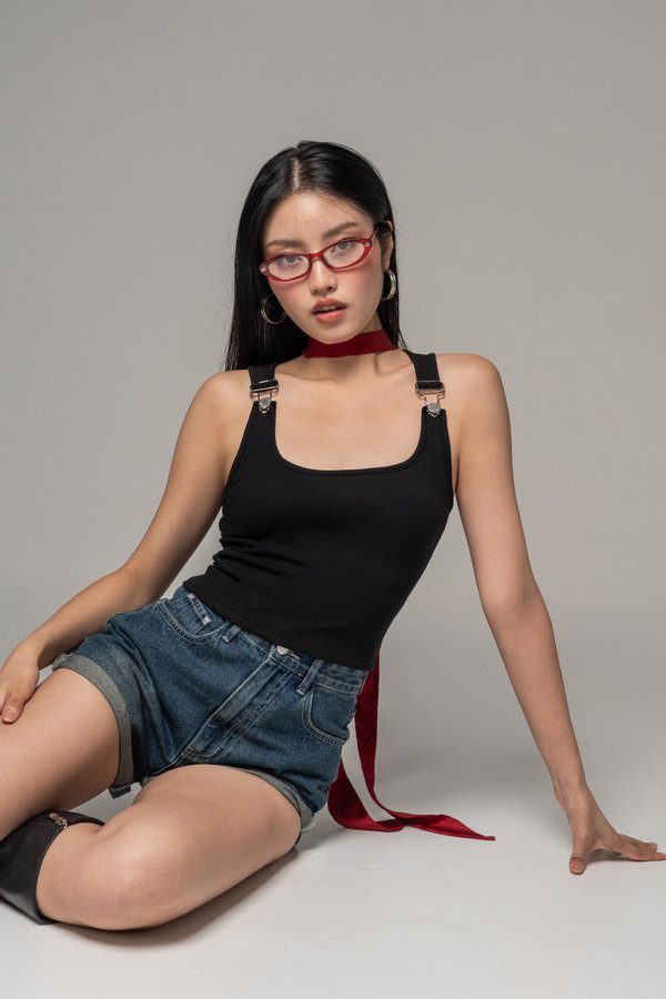 Suspend Detail Tank Top in Black