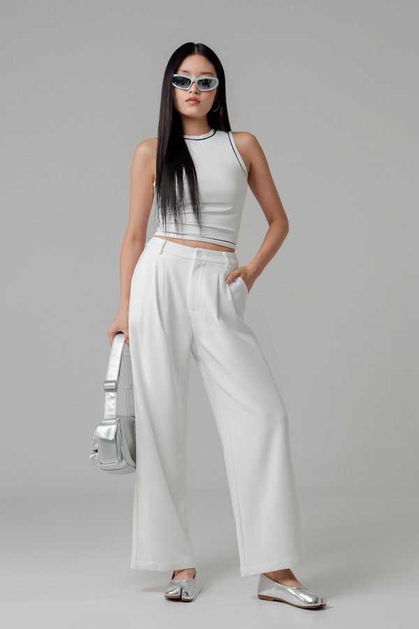 Progress Tailored Pants in White Progress Tailored Pants in White