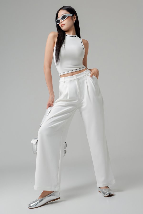 Progress Tailored Pants in White Progress Tailored Pants in White