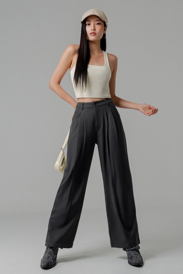 Progress Tailored Pants in Dark Grey Progress Tailored Pants in Dark Grey