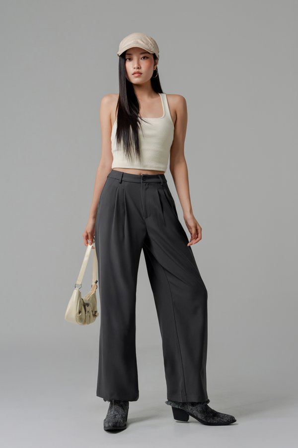 Progress Tailored Pants in Dark Grey Progress Tailored Pants in Dark Grey