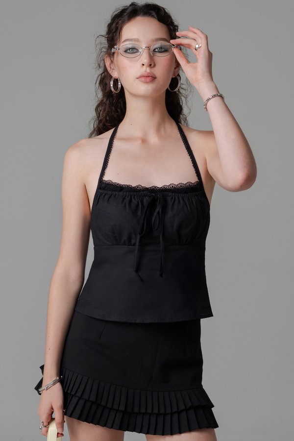 Habitat Ribbon Laced Top in Black Habitat Ribbon Laced Top in Black