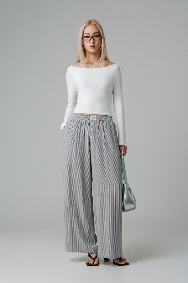 Lumbar Tie Back Sleeve Top in White