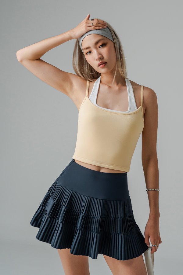 Double Trouble Halter Top in Butter