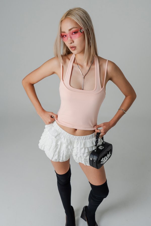 Double Trouble Halter Top in Double Baby Pink