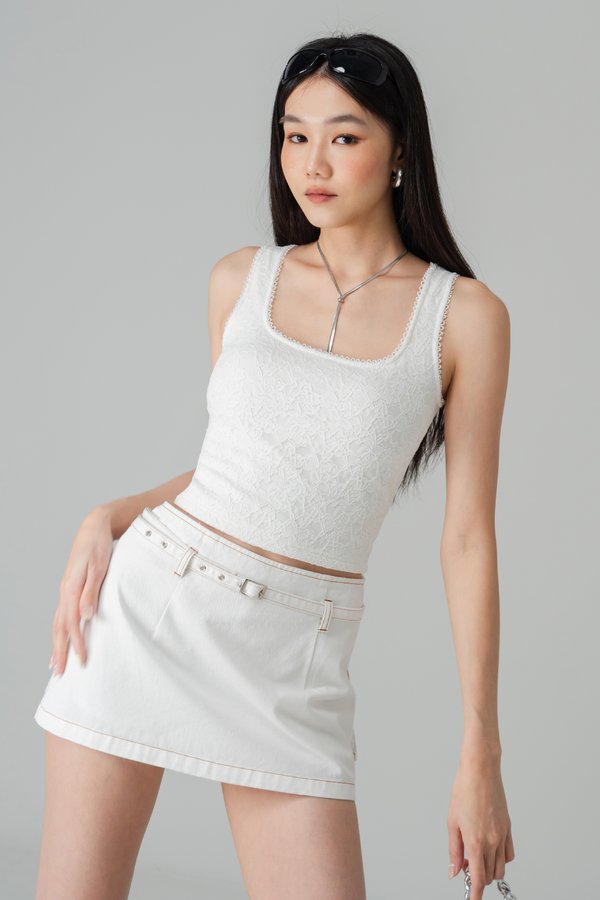 Fairytale Lace Padded Top in White