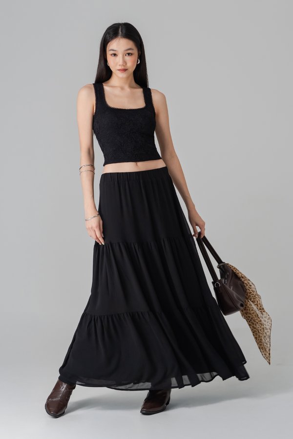 Fairytale Lace Padded Top in Black