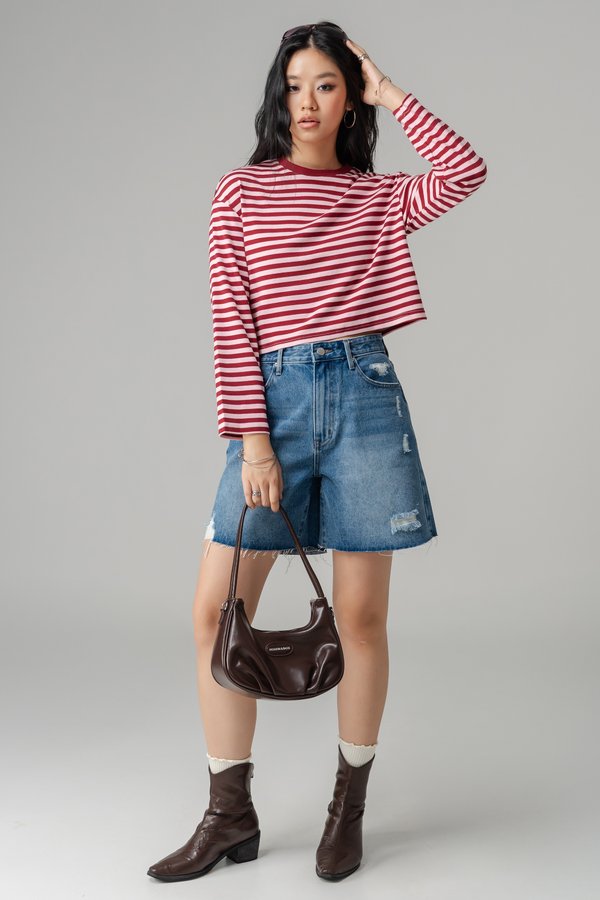 Cozee Stripe Relax Top in Candy Cane