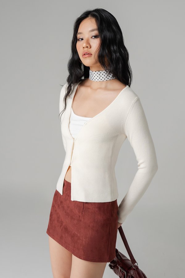 Foster Hooked Cardigan in Milk Cream