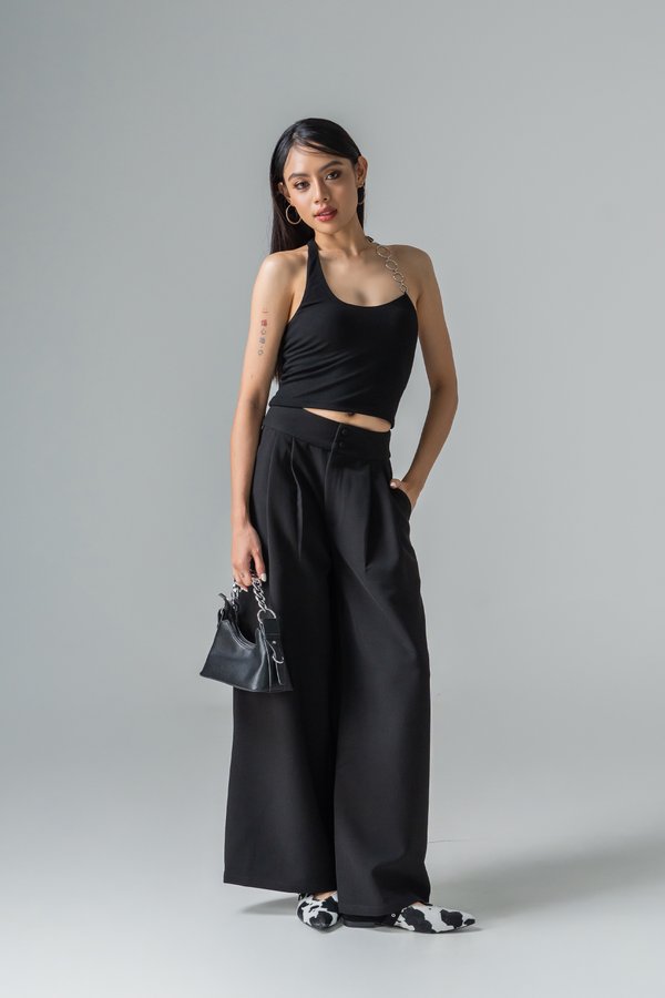 Ring Bearer Halter Top in Black