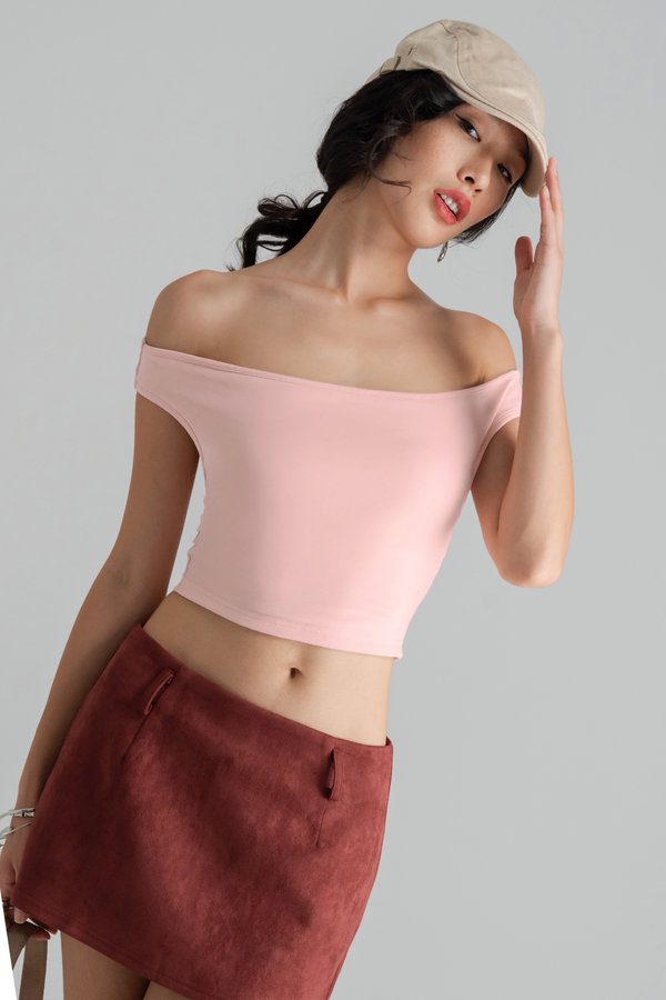 Commence Open Back Top in Pastel Pink