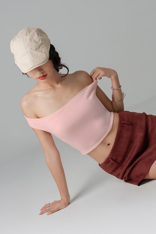 Commence Open Back Top in Pastel Pink