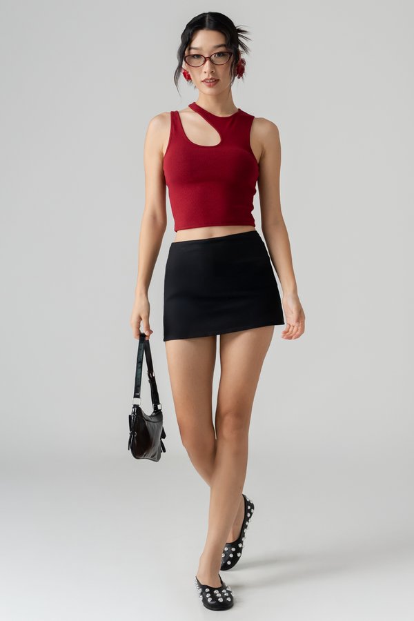 Perceive Linen Skirt in Black