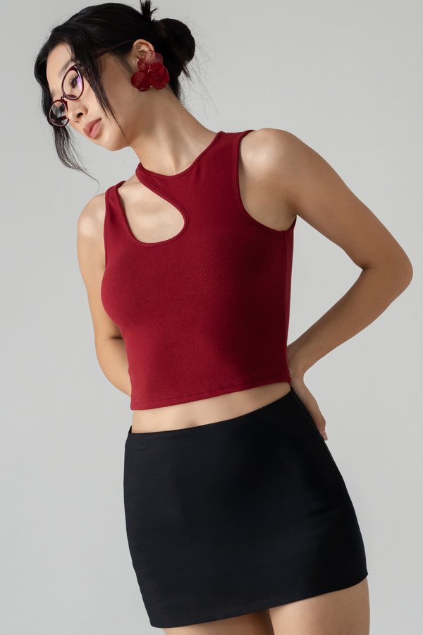 Perceive Linen Skirt in Black