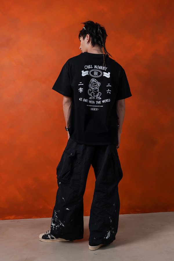 Chill Monkey Tee in Black