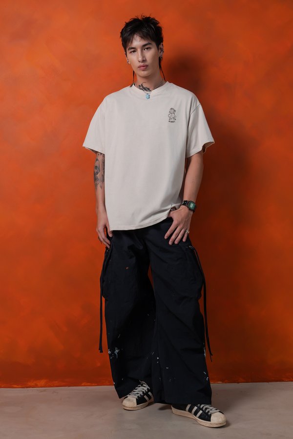 Chill Monkey Tee in Stone Beige