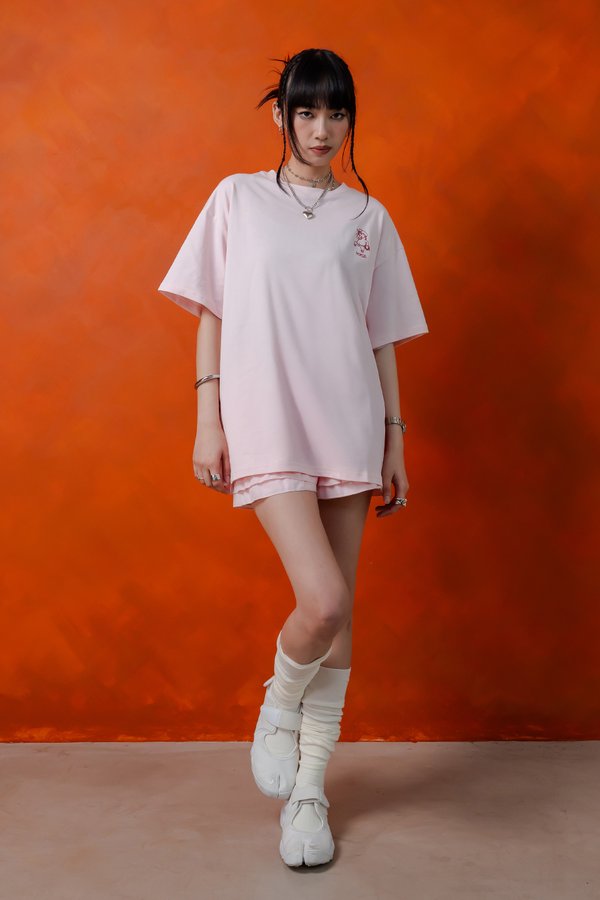 Happy Horse Tee in Strawberry Pink