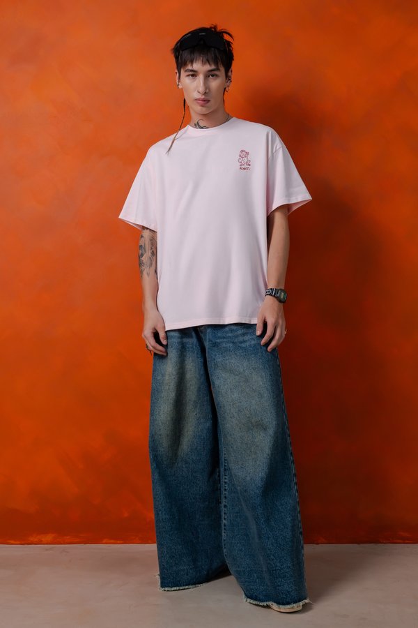 Chill Monkey Tee in Strawberry Pink