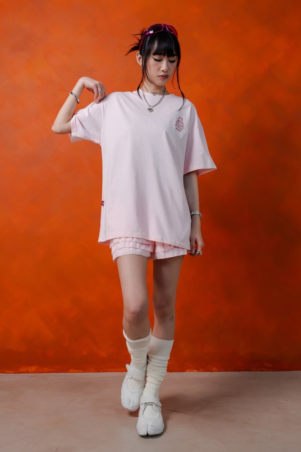 Zen Dragon Tee in Strawberry Pink