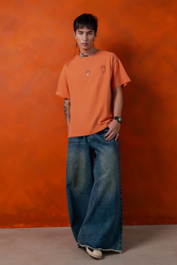 Buff Ox Tee in Tangerine