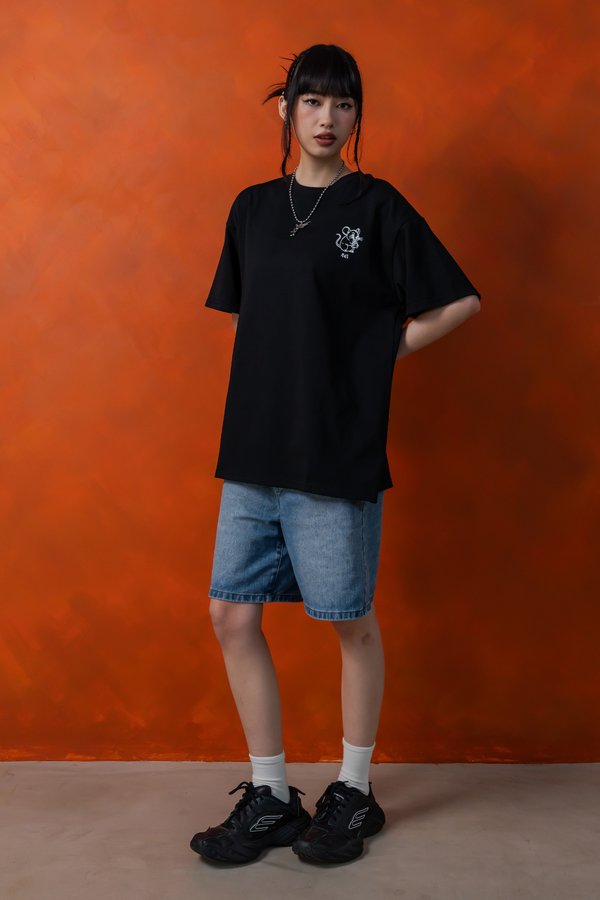Mischievous Rat Tee in Black