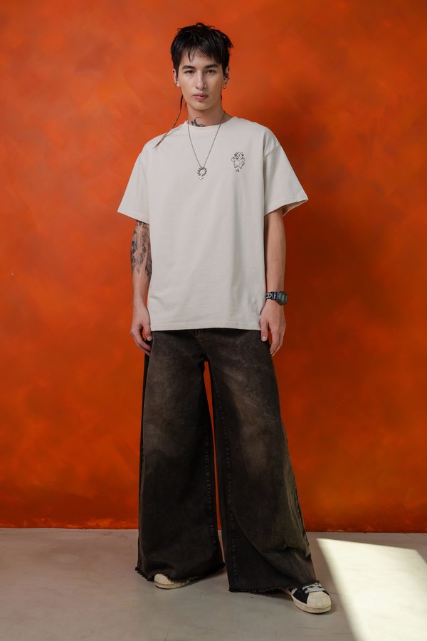 Buff Ox Tee in Stone Beige