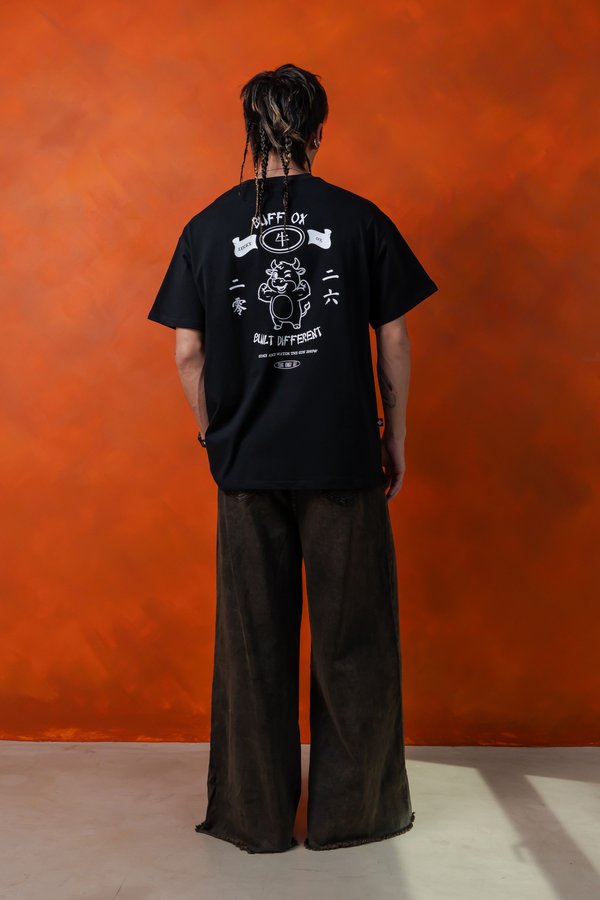 Buff Ox Tee in Black