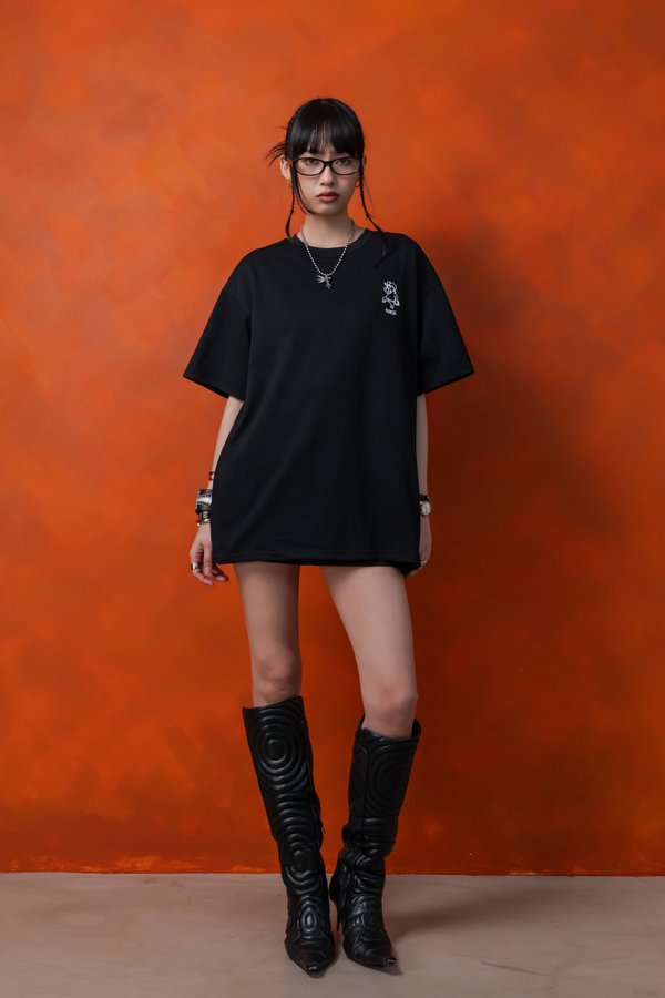 Happy Horse Tee in Black