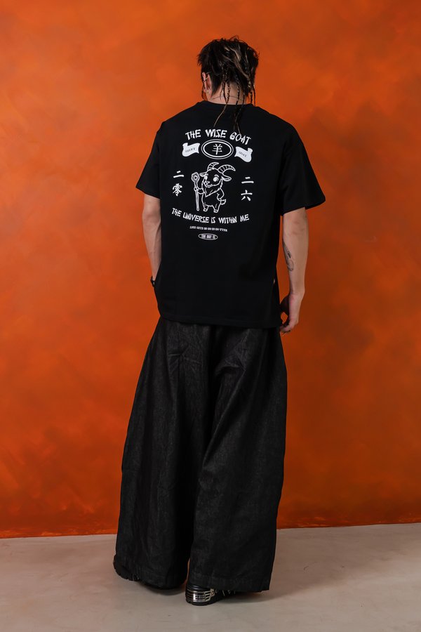 The Wise Goat Tee in Black